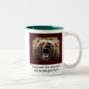Bicolor "Entregue taza del oso del chocolate"