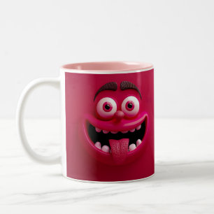 Bicolor Envoltura de taza 3D, divertida, risible gráfica d