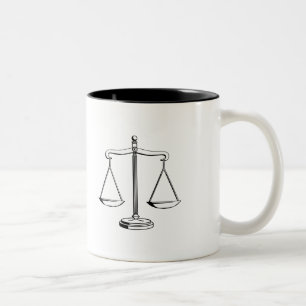 Bicolor Escalas de la justicia - taza