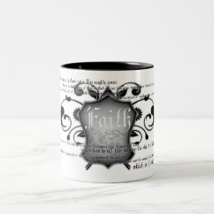 Bicolor Escudo de la taza cristiana de la fe (armadura de