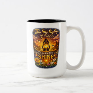 Bicolor Esta Gran Luz Mía Taza de Café