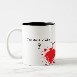 Bicolor Esta podría ser vino – Taza de café divertida vint