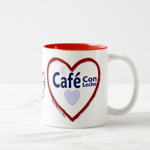 Bicolor Estafa Leche - taza de Café del amor del Dos-Tono