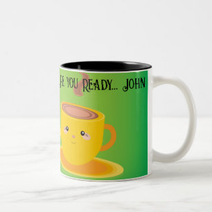 Bicolor ¿Estás Listo Taza de Té/Café con Nombre en Text