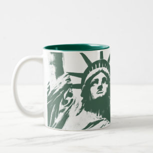 Bicolor Estatua de Nueva York de la taza de Nueva York de
