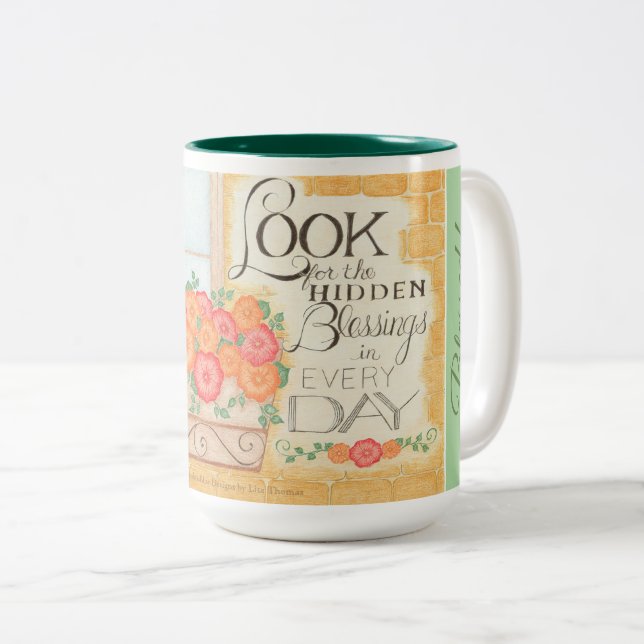 Bicolor ¡ESTOY Bendecido! - Taza de Café Bendiciones Ocult (Anverso derecho)