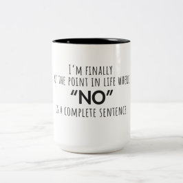 Bicolor Estoy finalmente en el punto de la vida Taza Cita