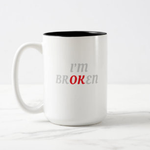 Bicolor Estoy triste por la taza de café rota
