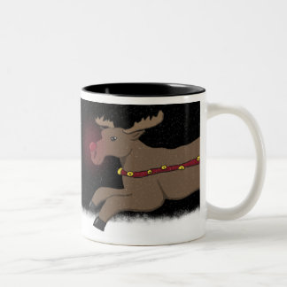 Bicolor Estrellazo a través de la taza de Rudolph de la