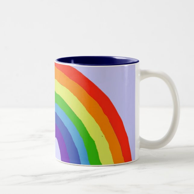 Bicolor FB taza feliz del arco iris (Derecha)