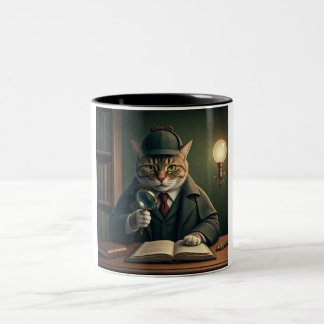 Bicolor Feline Sleuth: Una misteriosa taza de café