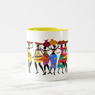 Bicolor Fiesta Africana • Taza de café de dos tonos