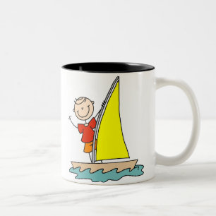 Bicolor Figura taza del palillo de la navegación