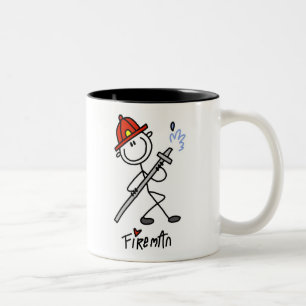 Bicolor Figura taza del palillo del bombero