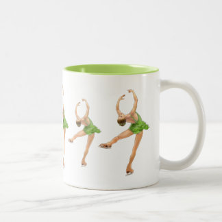 Bicolor Figura taza del patinador