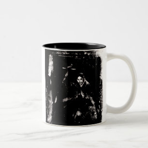 Bicolor Figura taza del ` s del obispo de café