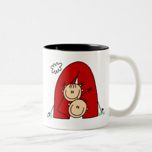 Bicolor Figuras taza del palillo de la tienda de campaña