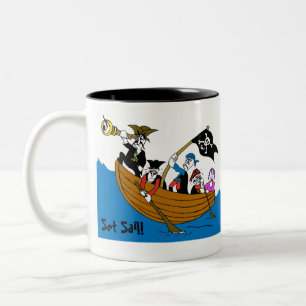 Bicolor ¡Fije la vela! Taza de café