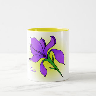 Bicolor Flor del iris - taza
