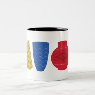 Bicolor Floreros Egipcios Modernos Taza