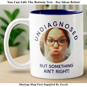 Bicolor Foto Divertida Personalizada Taza Novedad Chistosa