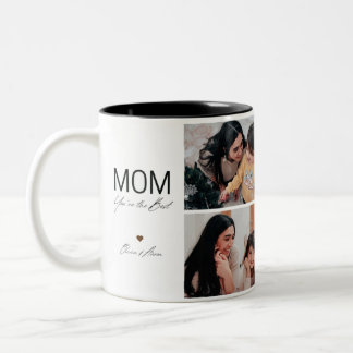 Bicolor Fotografía del Collage Mamá Eres la mejor taza de