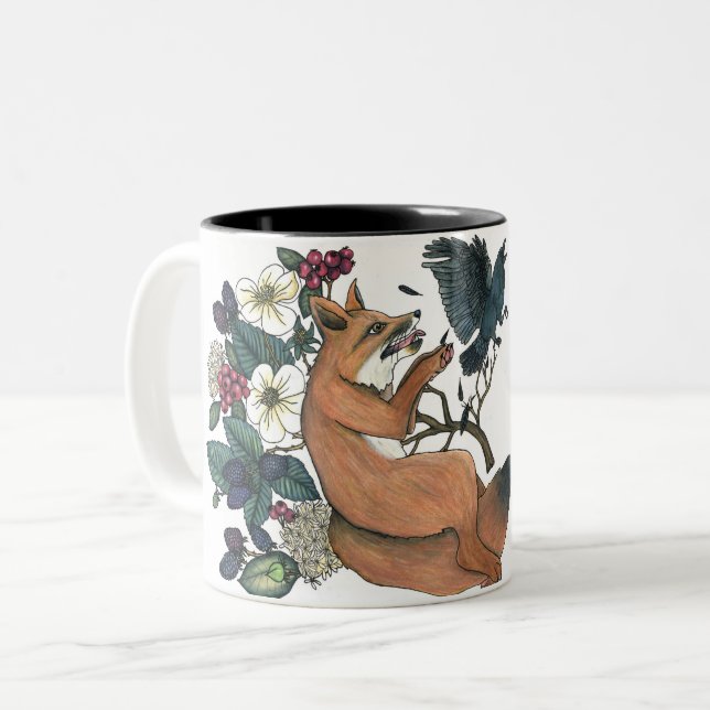 Bicolor Fox y taza del cuervo (Anverso izquierdo)