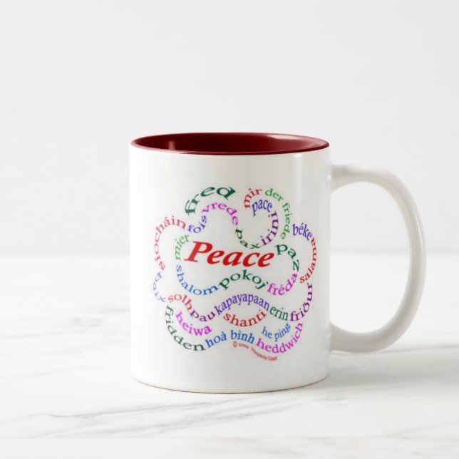 Bicolor Fred es taza de la paz (Derecha)