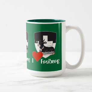 Bicolor Freiburg Fribourg Suiza Suisse taza
