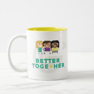 Bicolor Friki del chica X: Mejore junto la taza del
