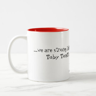 Bicolor Fuerte como una taza de café de cerámica del roble