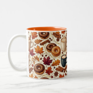 Bicolor Funda para taza de Especias de Calabaza de Otoño A