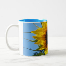 Bicolor Girasol - taza azul clara del Dos-Tono