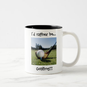 Bicolor ¡… Golfing bastante!!! 11oz. Taza