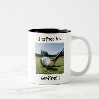 Bicolor ¡… Golfing bastante!!! 11oz. Taza