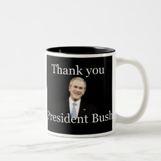 Bicolor Gracias taza del presidente Bush