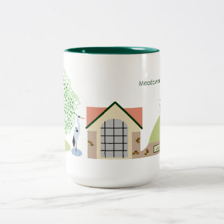 Bicolor Granja de Morris usted está aquí taza