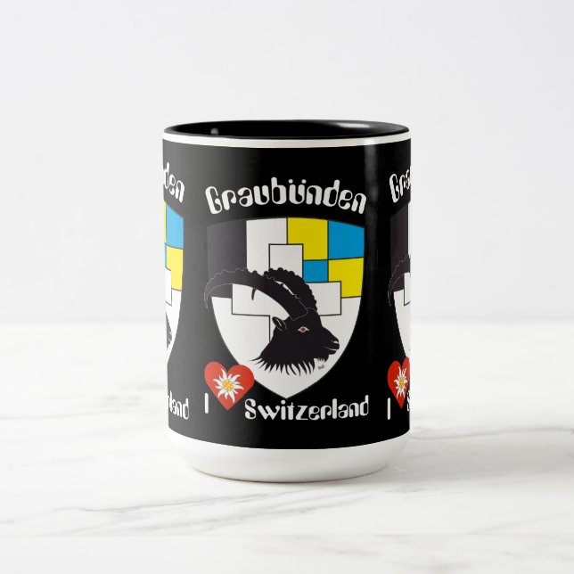 Bicolor Graubünden Grischun Grigioni taza (Centro)
