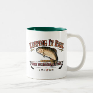 Bicolor Guardándolo taza del carrete