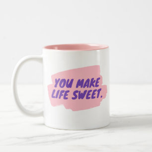 Bicolor Haces la taza de café de dos tonos dulce de vida