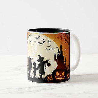 Bicolor Halloween en bruja de la TAZA de las puertas