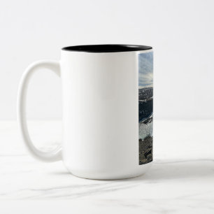 Bicolor Hermoso paisaje de la naturaleza Taza de café de d