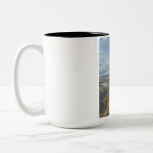 Bicolor Hermoso paisaje de la naturaleza Taza de café de d