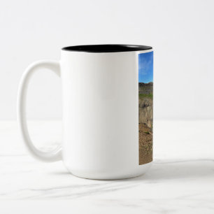 Bicolor Hermoso paisaje de la naturaleza Taza de café de d