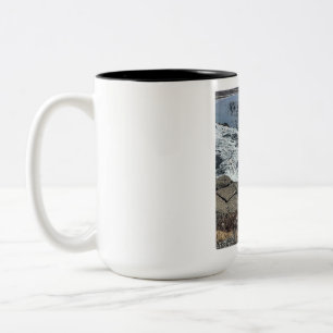 Bicolor Hermoso paisaje de la naturaleza Taza de café de d