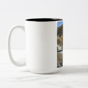 Bicolor Hermoso paisaje de la naturaleza Taza de café de d