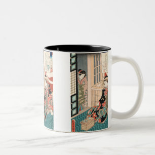 Bicolor Historia de la taza de Shiratama de cortesía (3-im