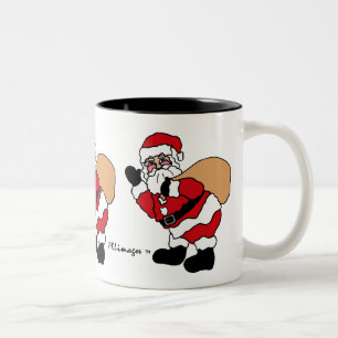Bicolor Ho Ho Ho taza de Santa