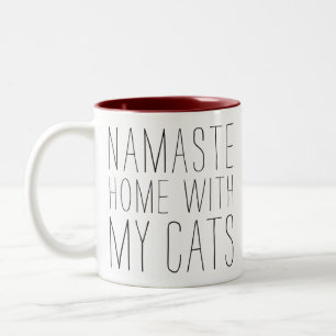 Bicolor Hogar de Namaste con mi taza de los gatos
