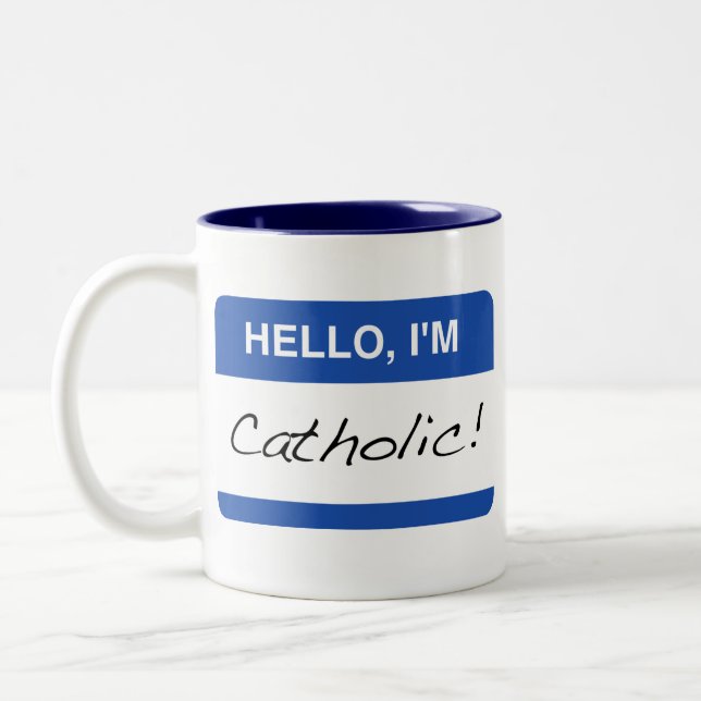 Bicolor Hola, soy taza católica (Izquierda)